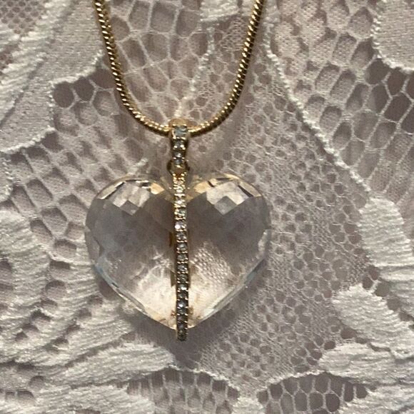 BELLA JACK CRYSTAL HEART ADJUSTABLE NECKLACE - Picture 5 of 14